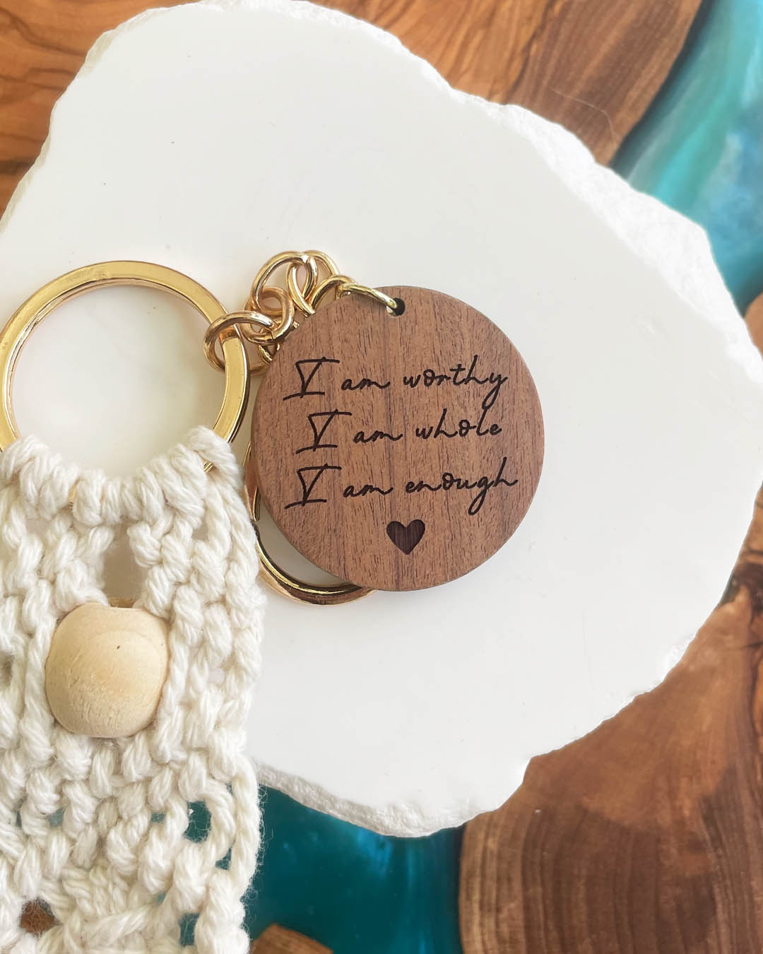 Affirmation Tassel Keychain
