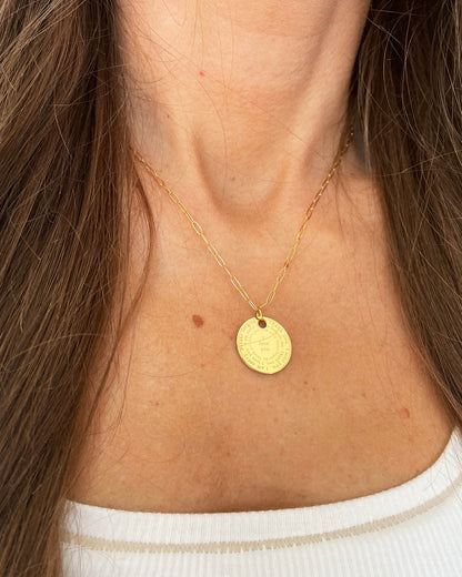 Ho'oponopono Prayer Necklace (Gold)