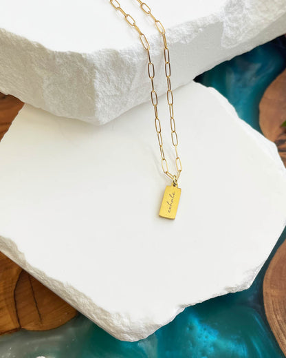 Inhale/Exhale Necklace (Gold)