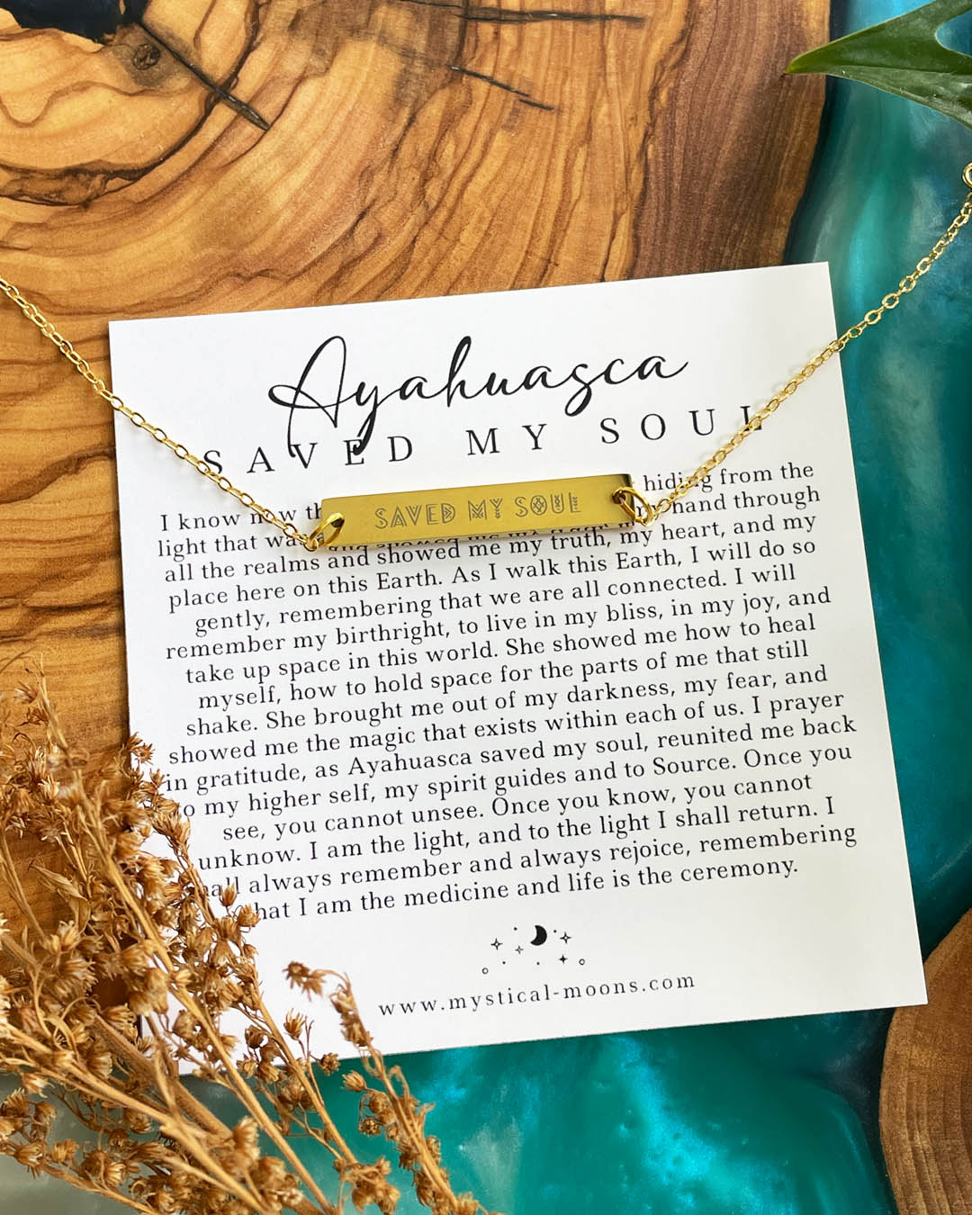 Ayahuasca Saved My Soul Bracelet (Gold)