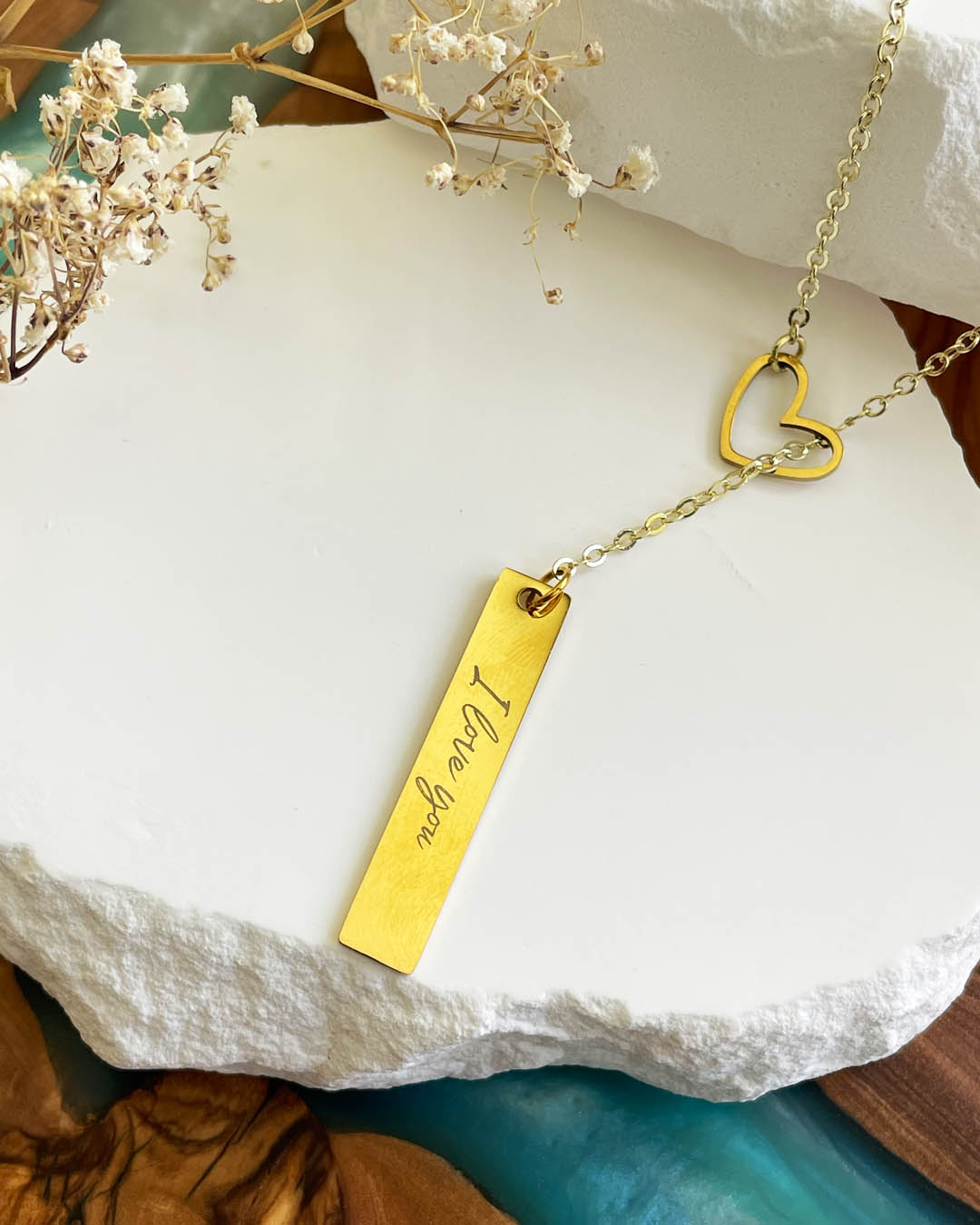 Divine Love Y Necklace (Gold)