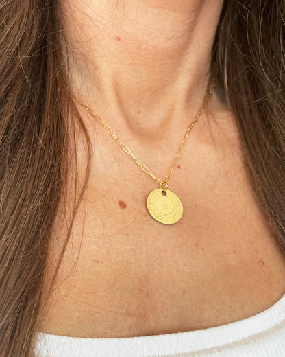 Ho'oponopono Prayer Necklace (Gold)