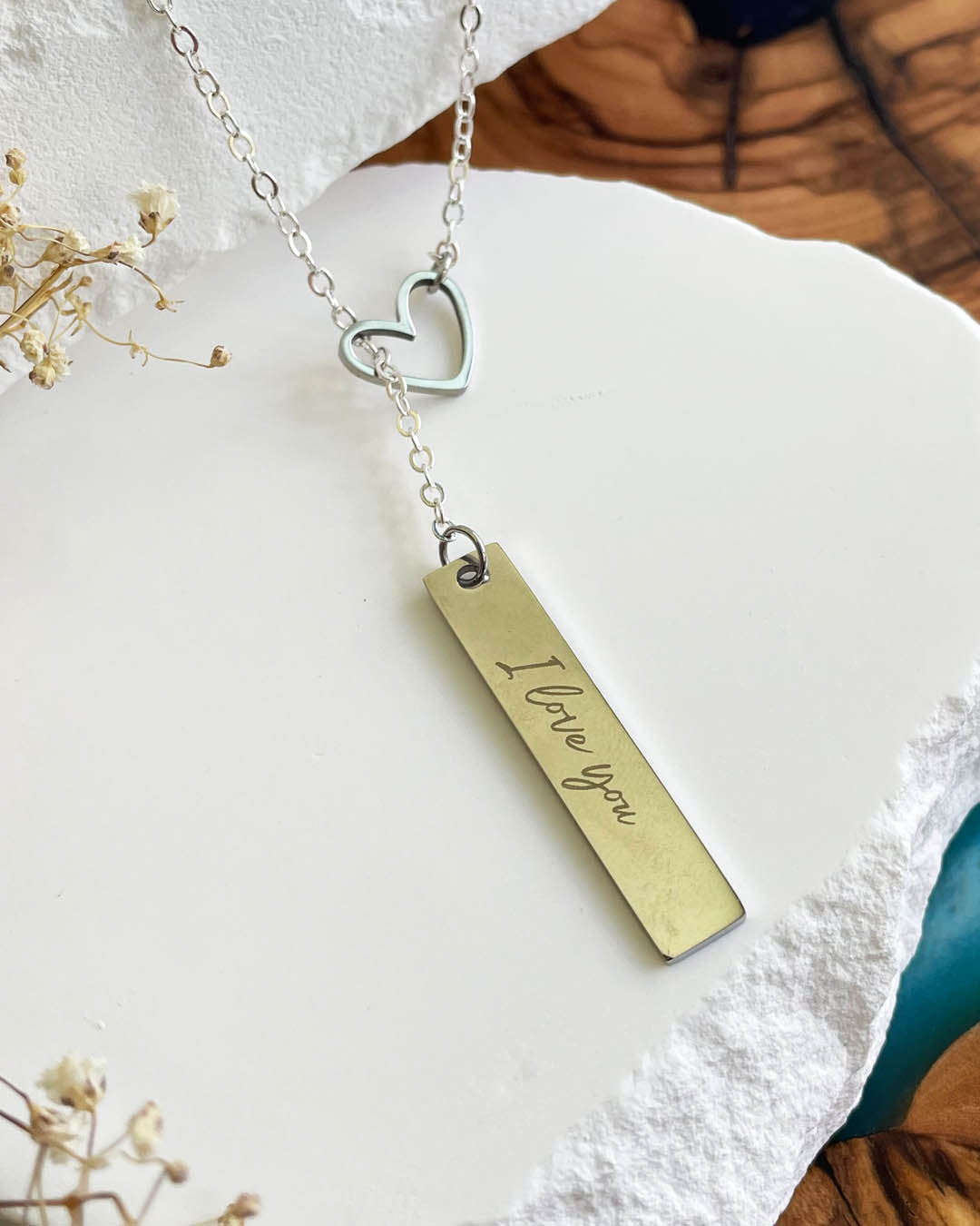 Divine Love Y Necklace (Silver)