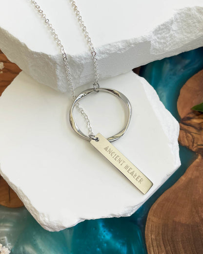 Medicine Woman - Ancient Healer Y Necklace Big Ring (Silver)