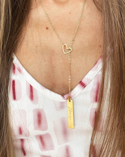 Divine Love Y Necklace (Gold)