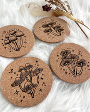 Load image into Gallery viewer, Wisdom Through Funghi Cork Coaster Set
