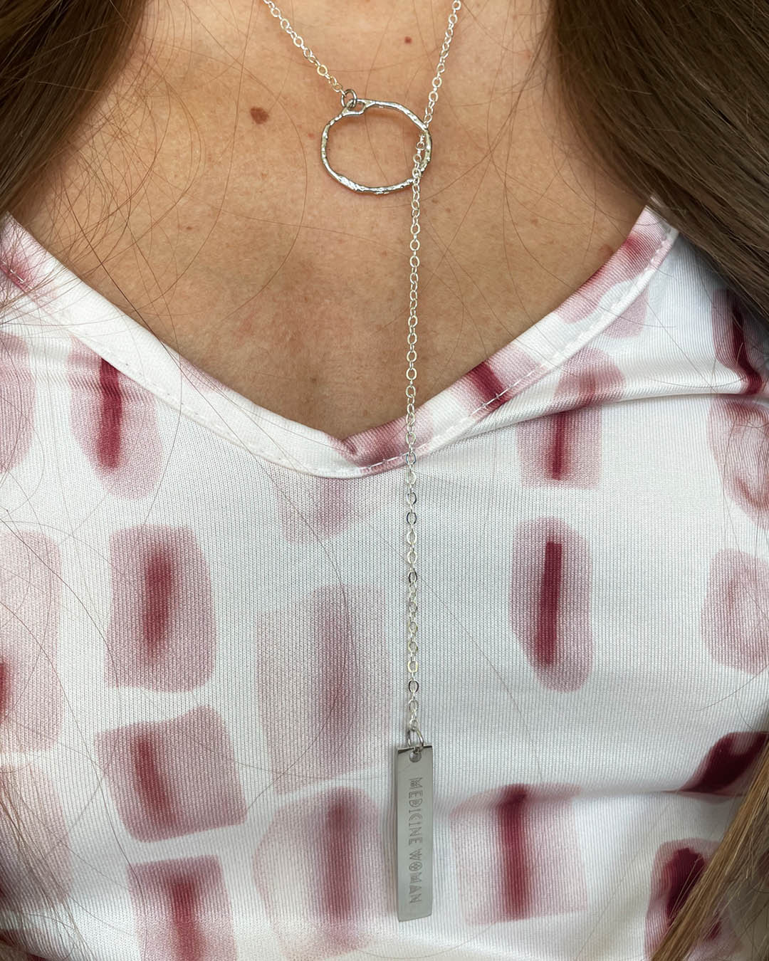 Medicine Woman - Ancient Healer Y Necklace Small Ring (Silver)