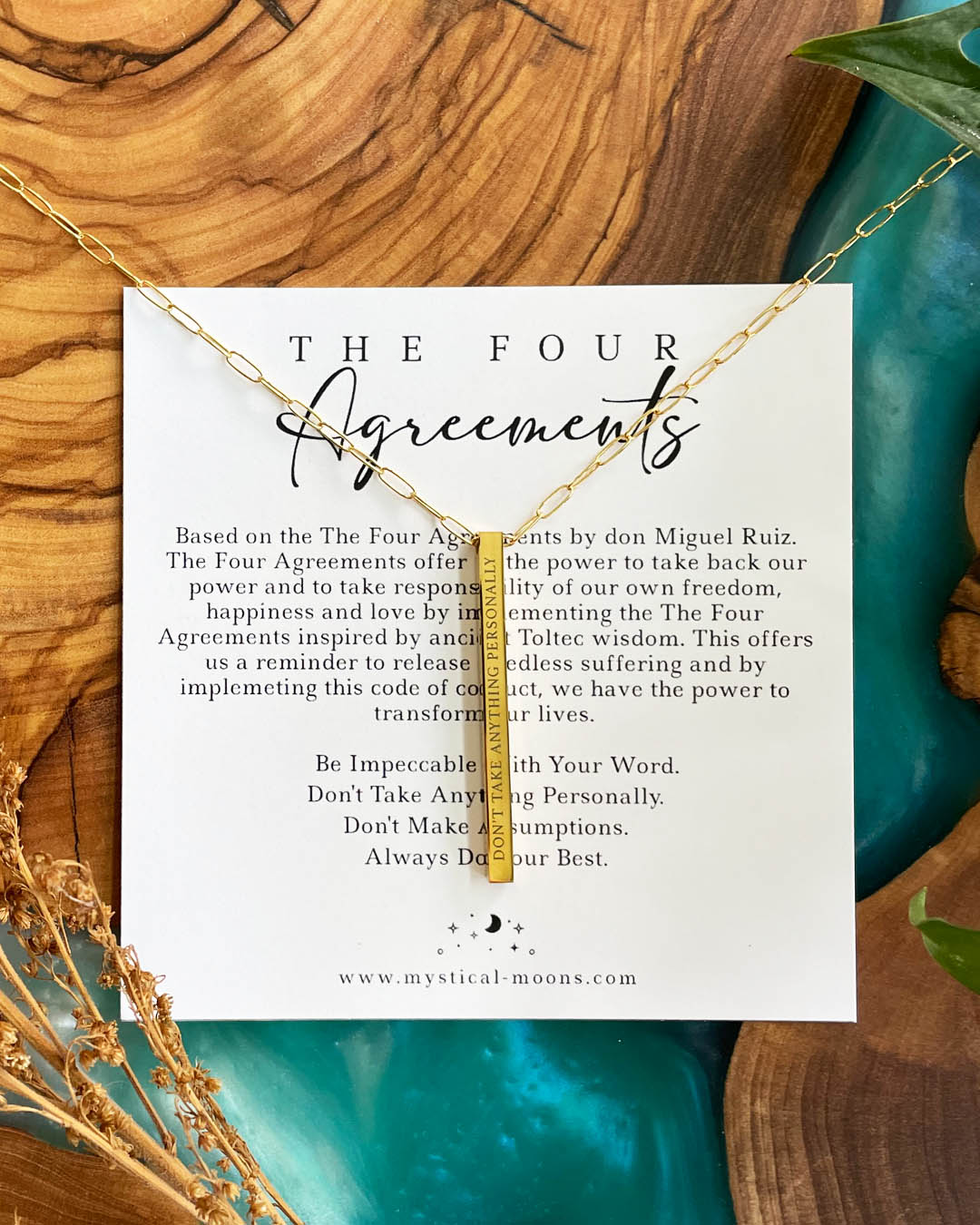 The Four Agreements Necklace | Gold (Women)