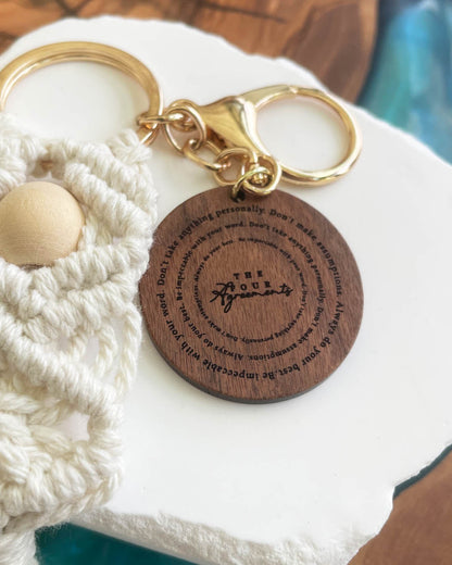 The Four Agreements Tassel Keychain