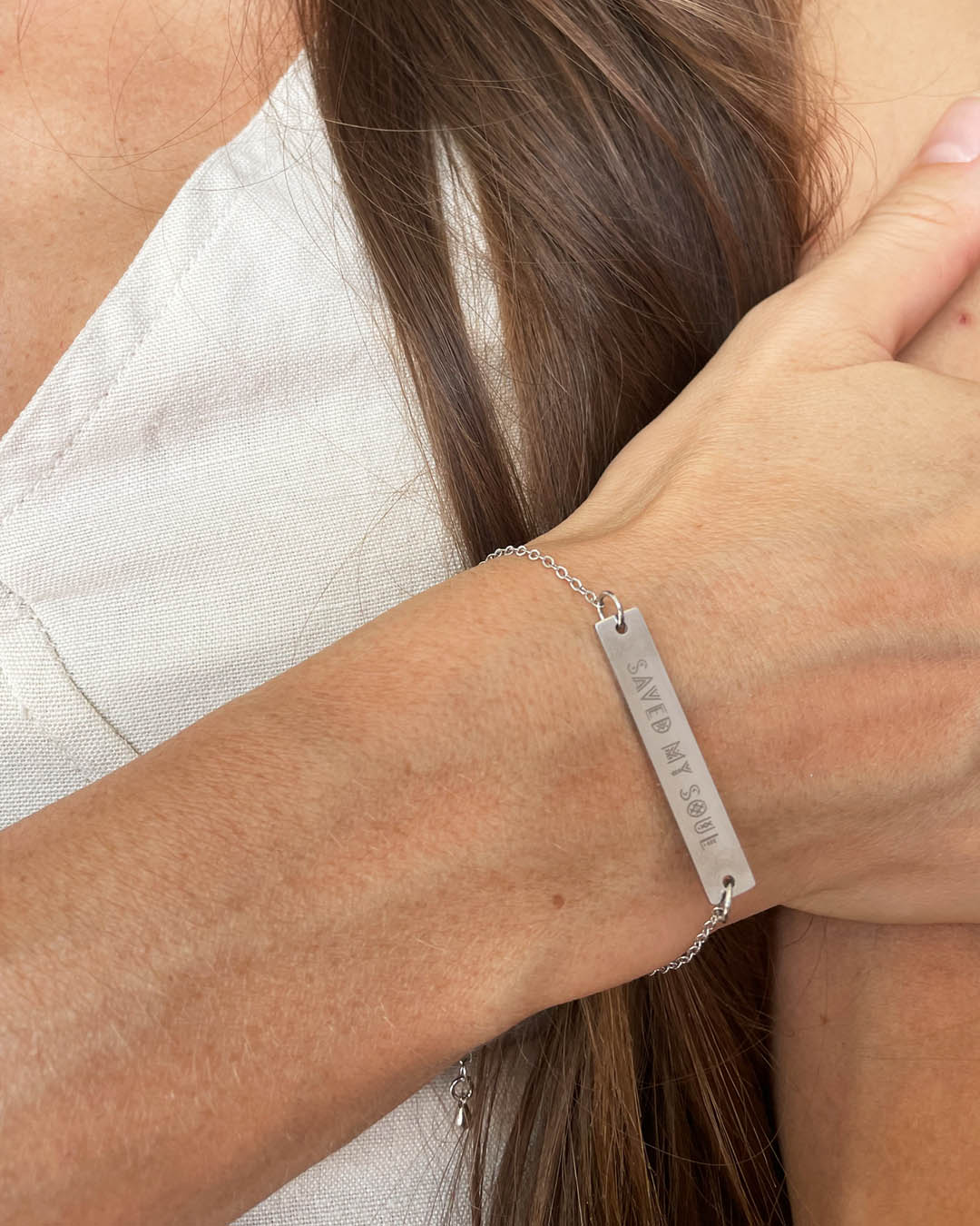 Ayahuasca Saved My Soul Bracelet (Silver)