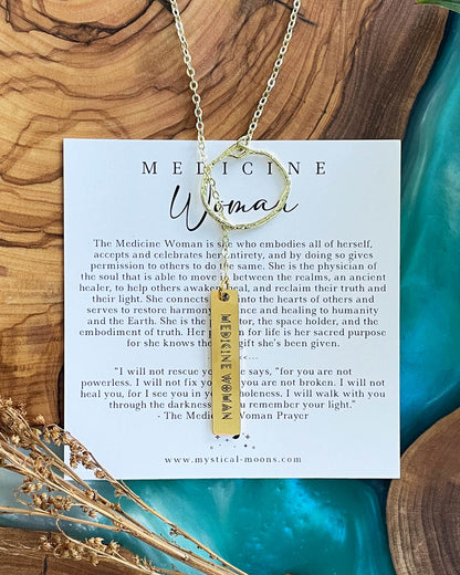 Medicine Woman - Ancient Healer Y Necklace Small Ring (Gold)