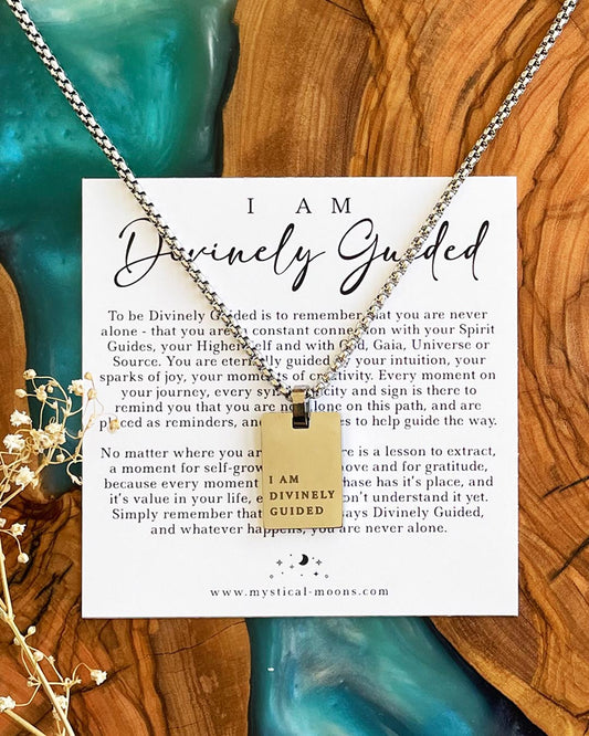 I am Divinely Guided Necklace (Men's Silver)