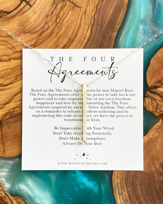 The Four Agreements Necklace | Silver (Women)