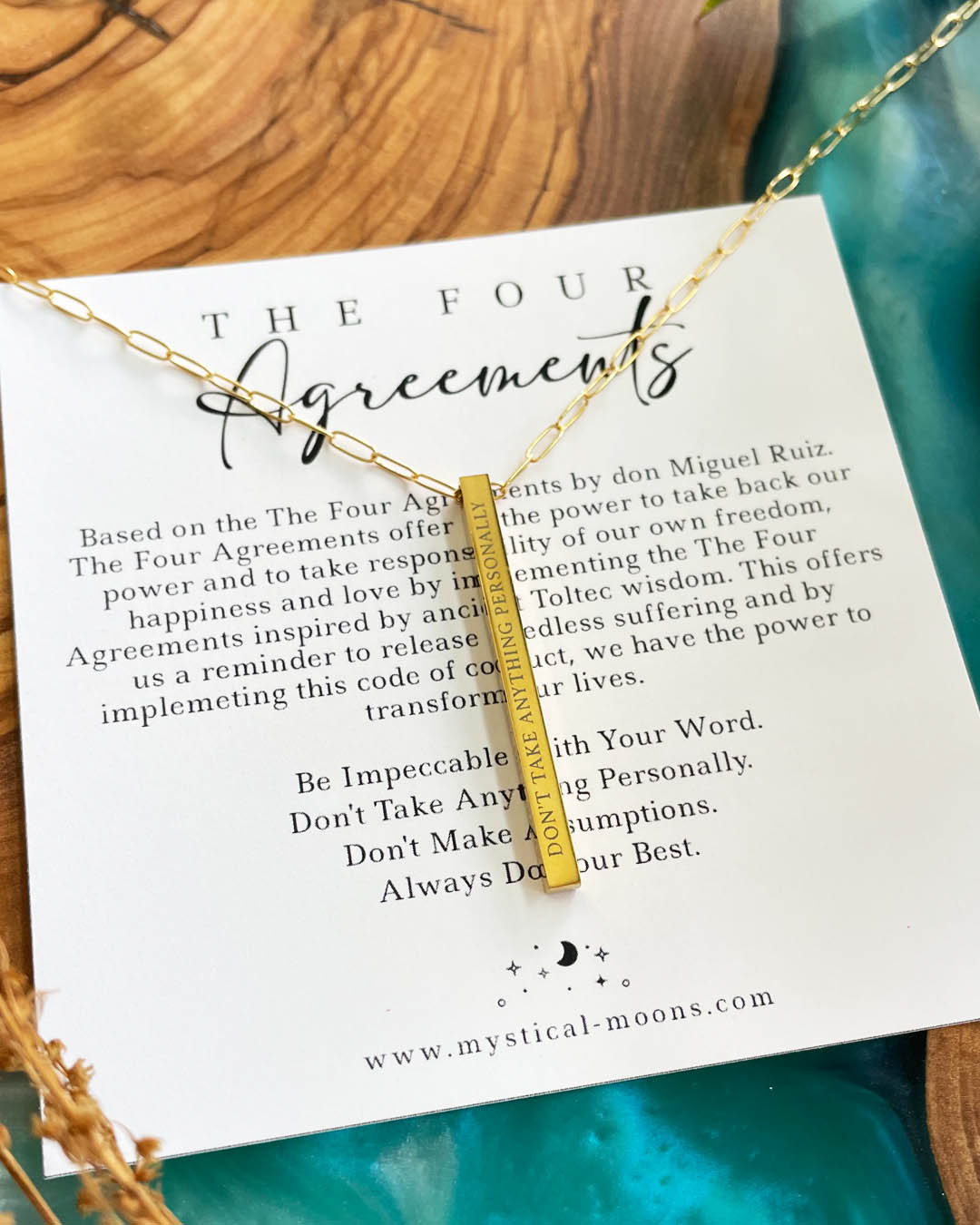 The Four Agreements Necklace | Gold (Women)
