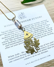 Load image into Gallery viewer, Wisdom Through Funghi - White Jade Necklace
