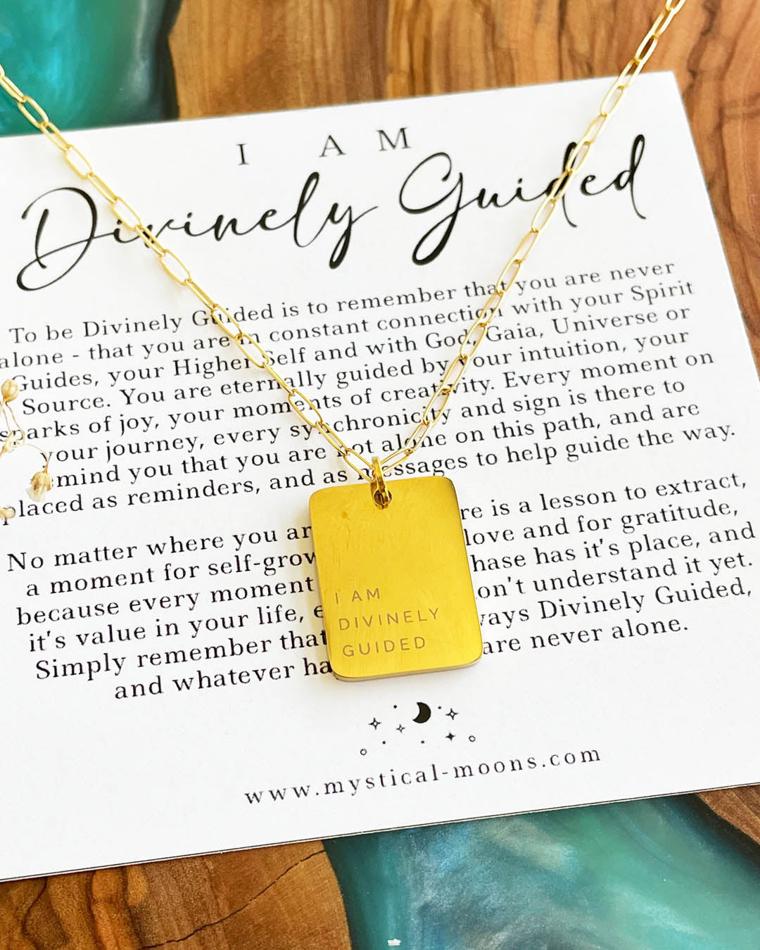 I am Divinely Guided Necklace (Gold)