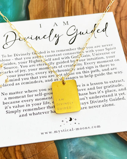 I am Divinely Guided Necklace (Gold)