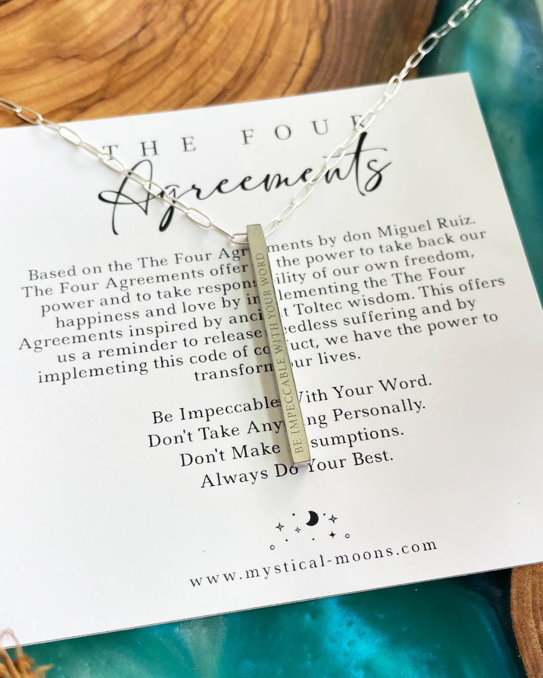The Four Agreements Necklace | Silver (Women)
