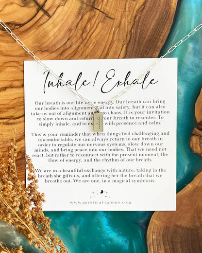 Inhale/Exhale Necklace (Silver)