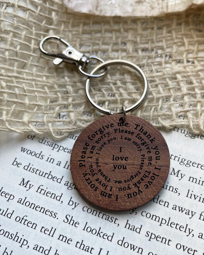 Ho'oponopono Prayer Keychain