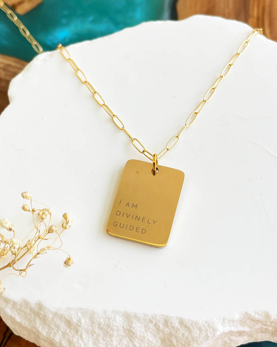 I am Divinely Guided Necklace (Gold)