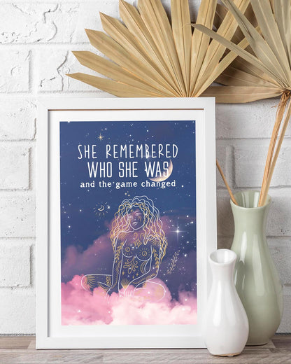 She Remembered Art Print