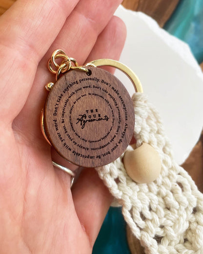 The Four Agreements Tassel Keychain