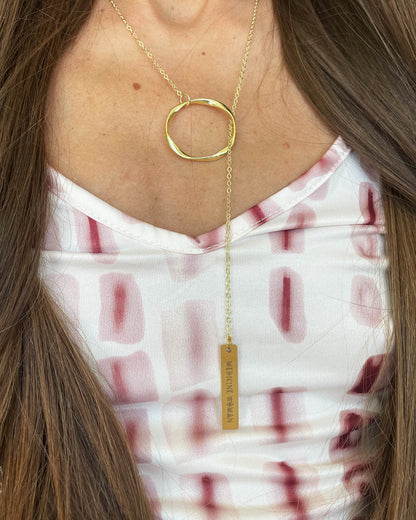 Medicine Woman - Ancient Healer Y Necklace Big Ring (Gold)