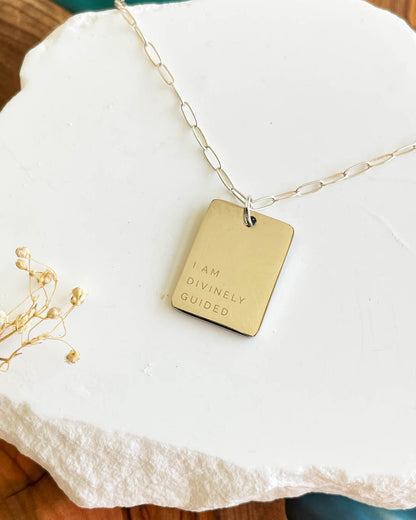 I am Divinely Guided Necklace (Silver)