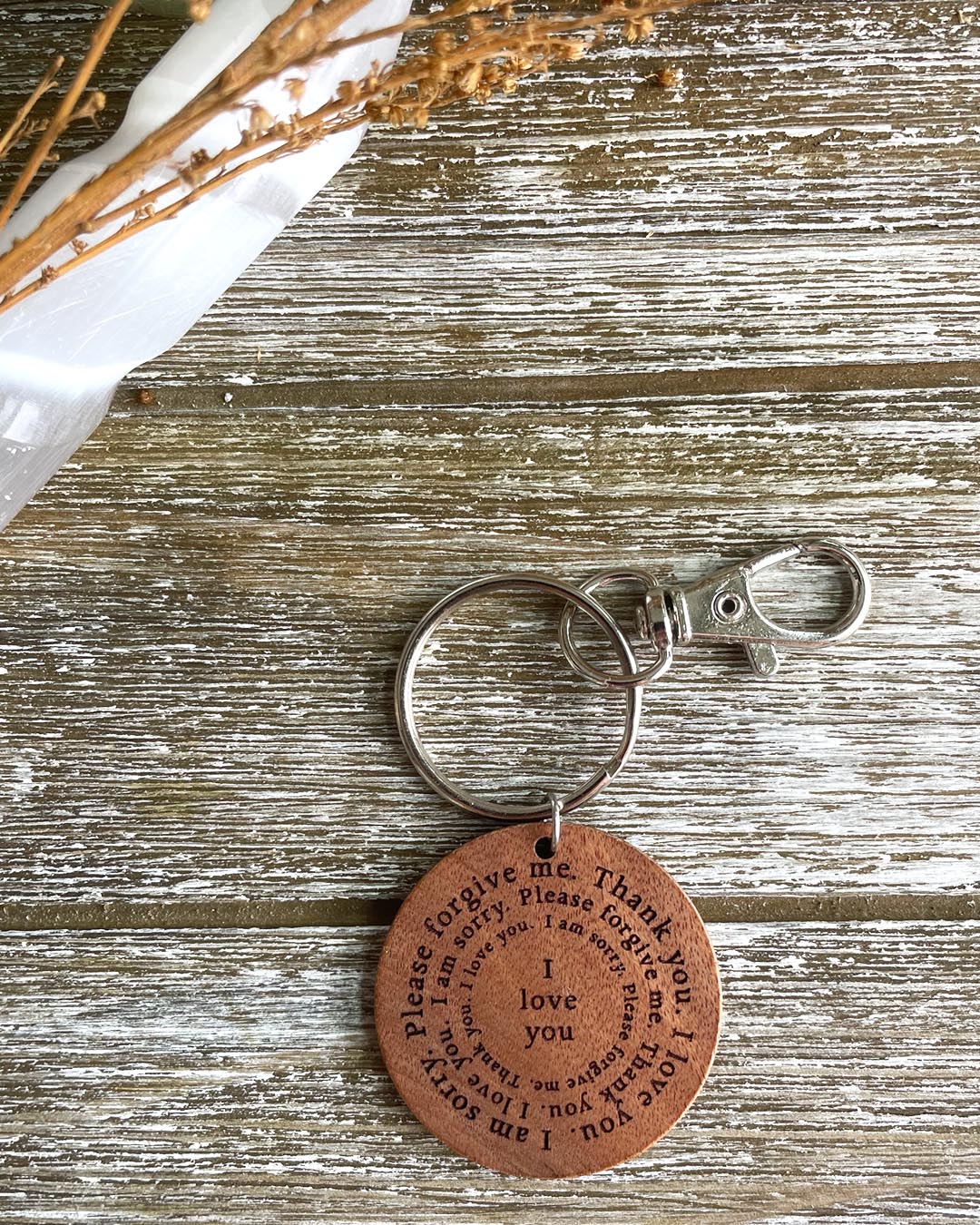 Ho'oponopono Prayer Keychain