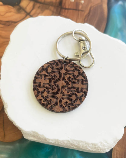 Ayahuasca: Vine of the Soul Silver Keychain