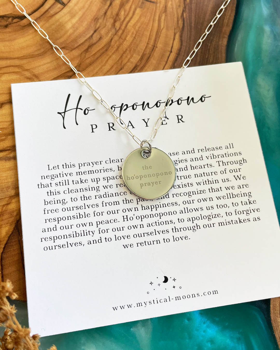 Ho'oponopono Prayer Necklace (Silver)