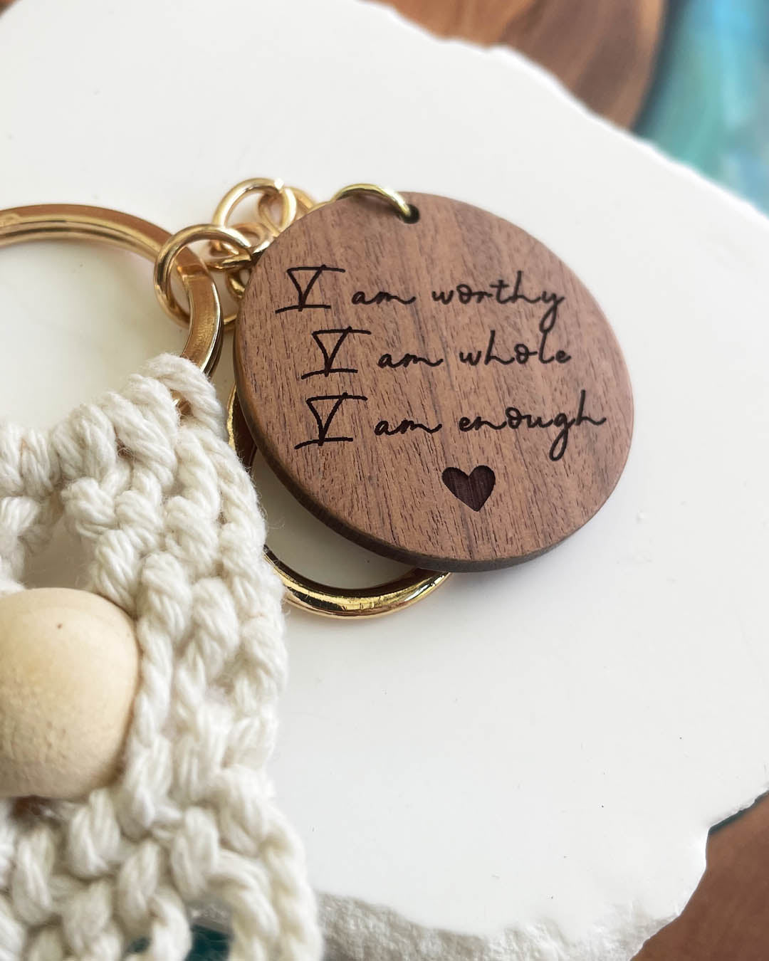 Affirmation Tassel Keychain