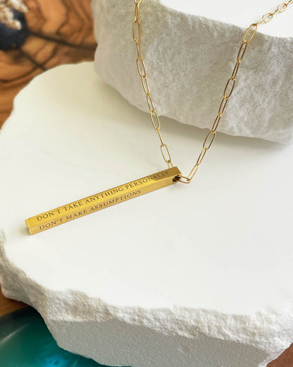 The Four Agreements Necklace | Gold (Women)