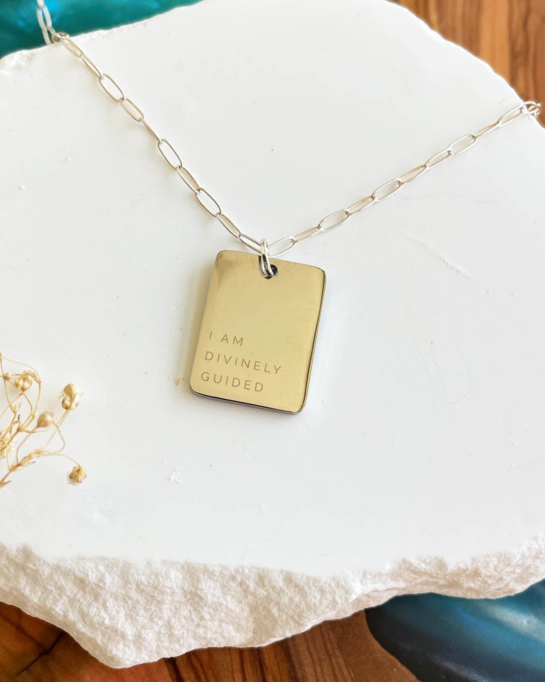 I am Divinely Guided Necklace (Silver)