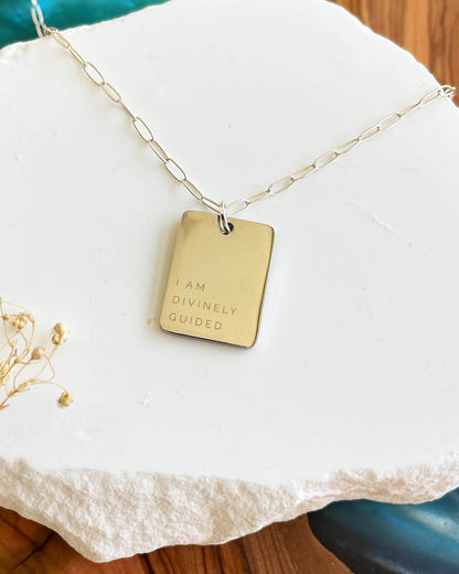 I am Divinely Guided Necklace (Silver)