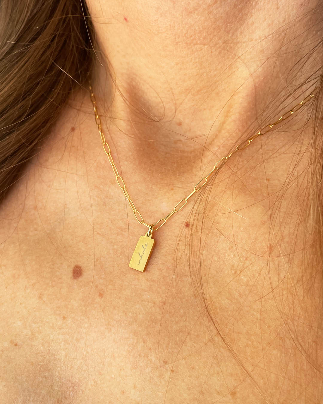 Inhale/Exhale Necklace (Gold)