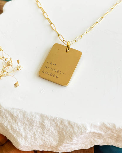 I am Divinely Guided Necklace (Gold)