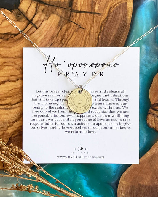 Ho'oponopono Prayer Necklace (Silver)