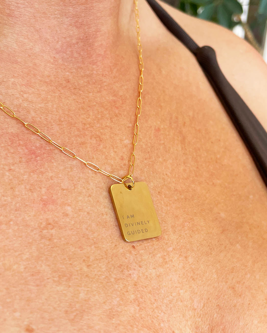 I am Divinely Guided Necklace (Gold)