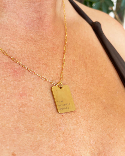 I am Divinely Guided Necklace (Gold)