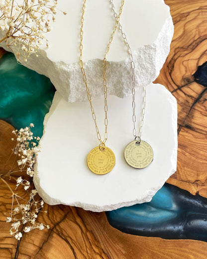 Ho'oponopono Prayer Necklace (Gold)