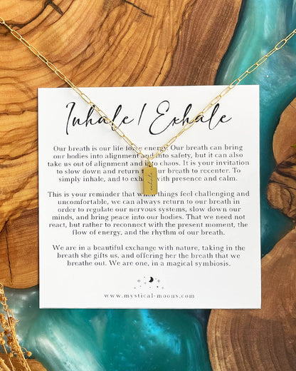 Inhale/Exhale Necklace (Gold)