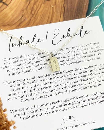 Inhale/Exhale Necklace (Silver)