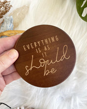 Load image into Gallery viewer, Healing Quotes Dark Wood Coaster Set
