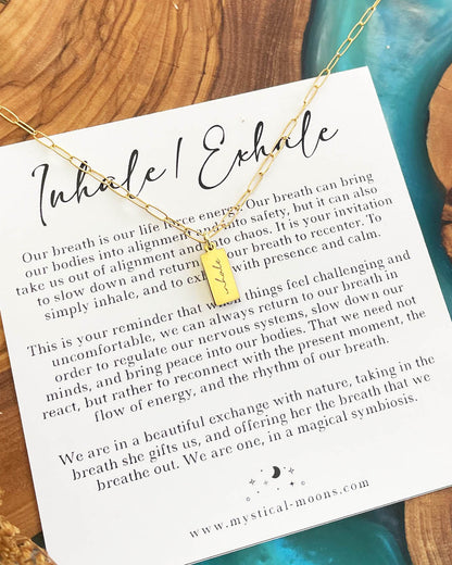 Inhale/Exhale Necklace (Gold)