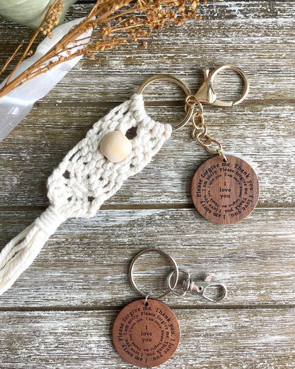 Ho'oponopono Prayer Keychain