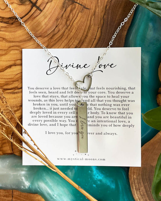 Divine Love Y Necklace (Silver)