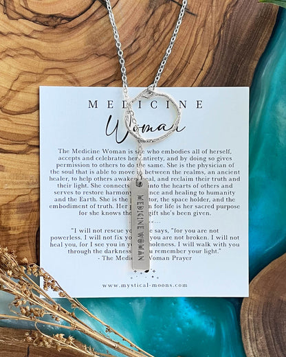 Medicine Woman - Ancient Healer Y Necklace Small Ring (Silver)