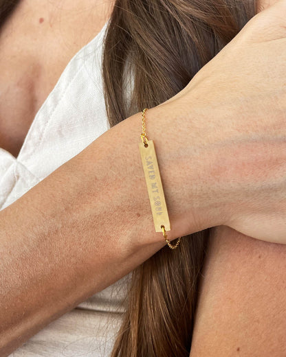 Ayahuasca Saved My Soul Bracelet (Gold)